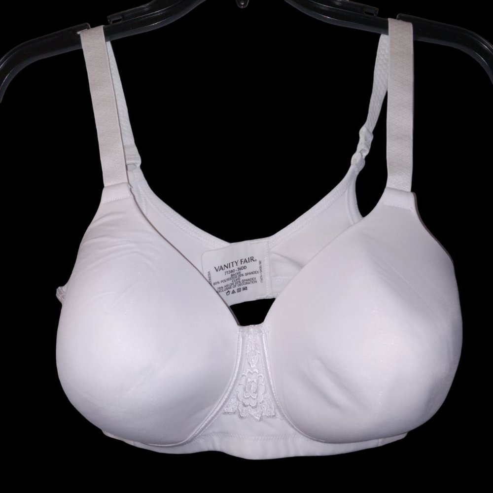 Vanity Fair® Beauty Back Smoother Full-Figure Wireless Bra White 36DD NWOT